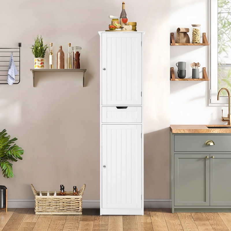 67.13" Tall Storage Cabinet with 2 Doors & 1 Drawer