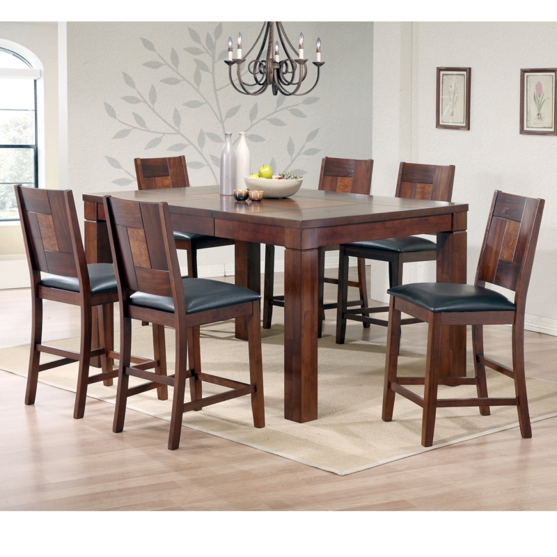 7 - Piece Extendable Solid Wood Top Dining Set