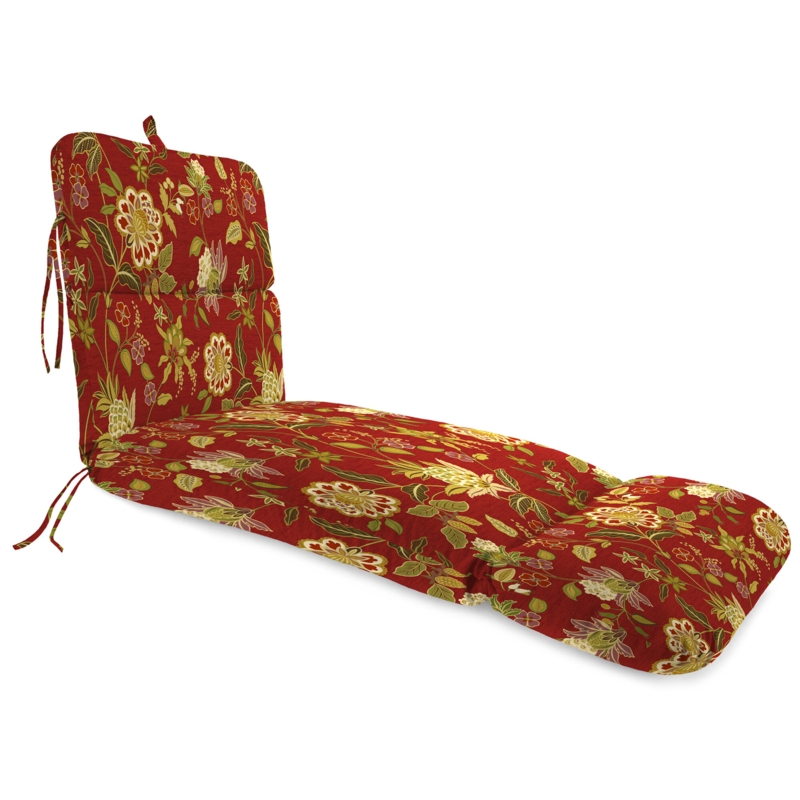 74" x 22" Outdoor Chaise Lounge Cushion with Ties and Loop