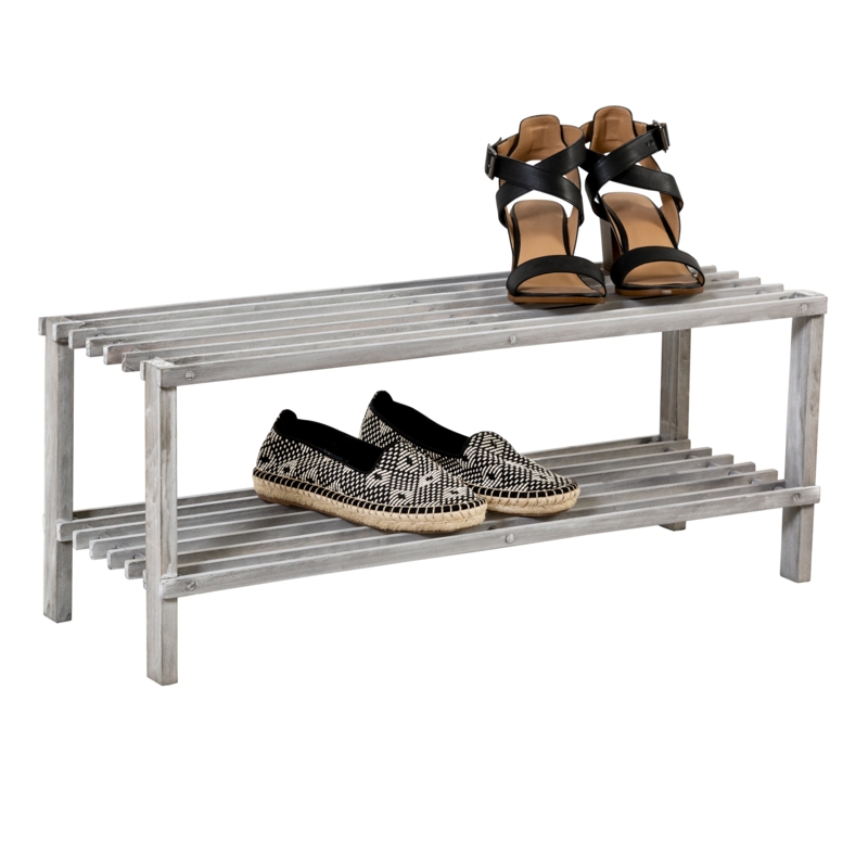 8 Pair Solid Wood Shoe Rack