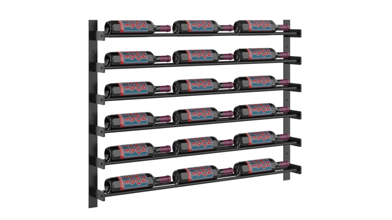 Abbie-Marie 18 Bottle Wall Mounted Wine Bottle Rack