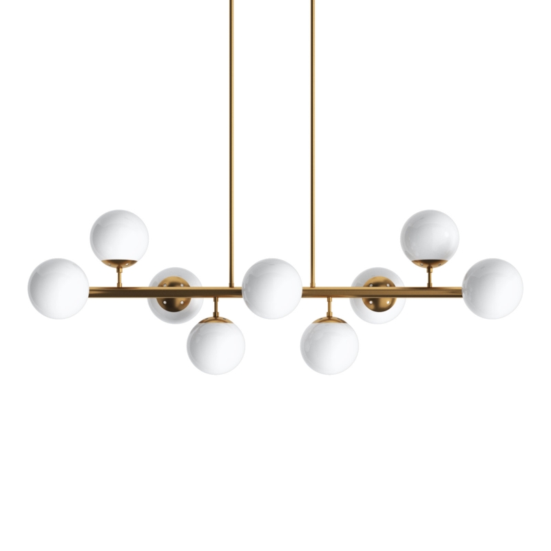Acer 9 - Light Gold Kitchen Island Pendant