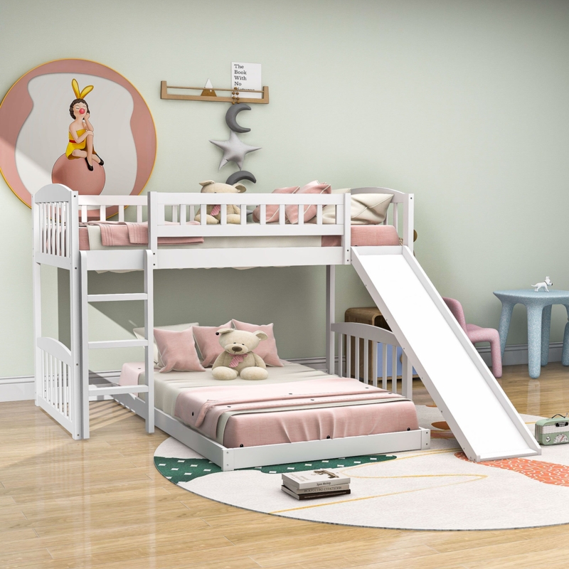 Addisun Twin over Twin L-Shaped Bunk Bed by Harriet Bee