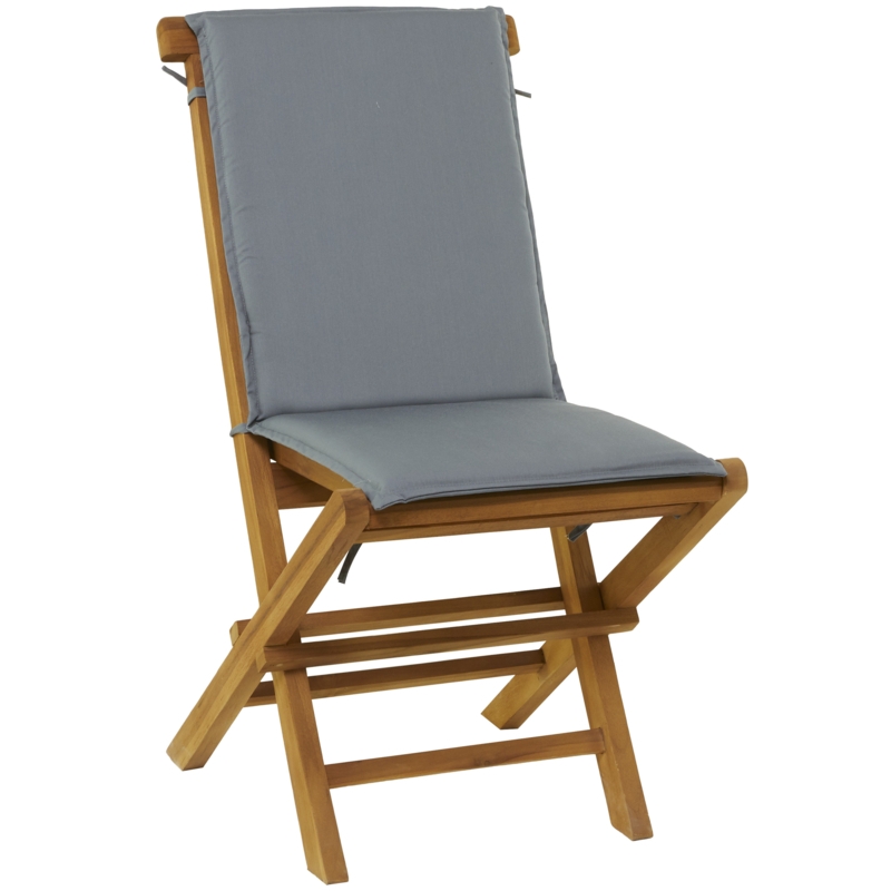 Adker Outdoor Folding Dining Side Chair with Cushion