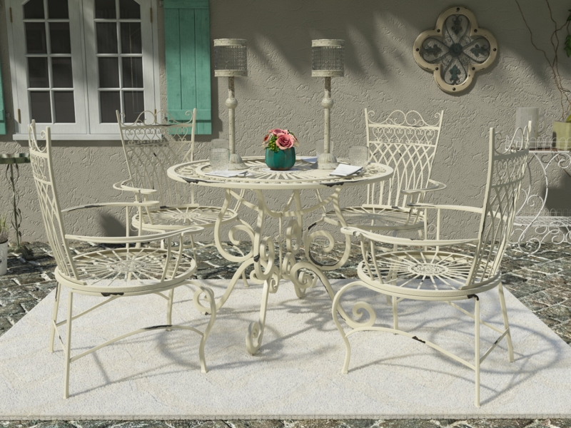 Akeyra 4 - Person Round Outdoor Dining Set