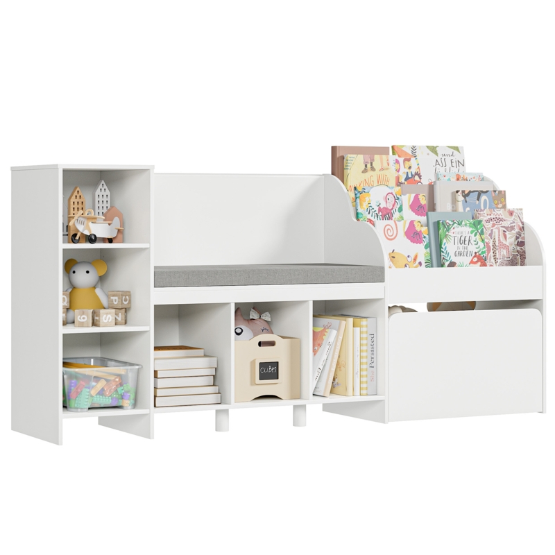 Alayzhia 67.3" W Cube Bookcase, White