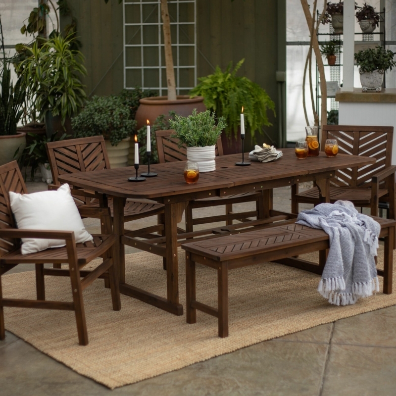 Alfonsi 6 - Person Rectangular Outdoor Dining Set