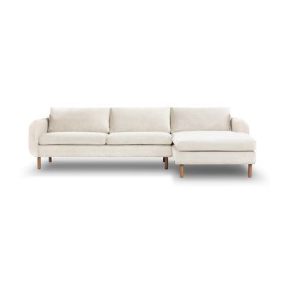 AllModern Valles 112" Wide Velvet Sofa & Chaise in Green | Size 33.0 H x 112.0 W x 62.0 D in