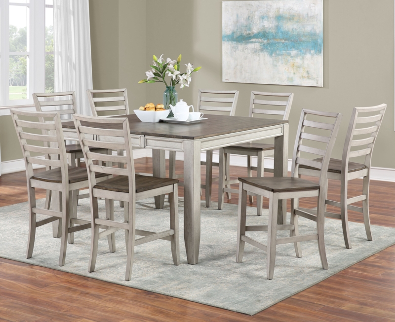 Alohna 9 - Piece Extendable Solid Wood Dining Set