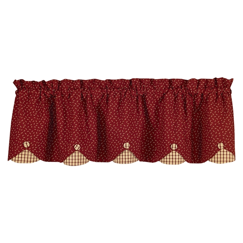 Alonnah Polka Dots Cotton Tailored 58'' W Window Valance in
