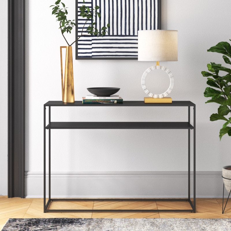Alviva 42'' Steel Console Table