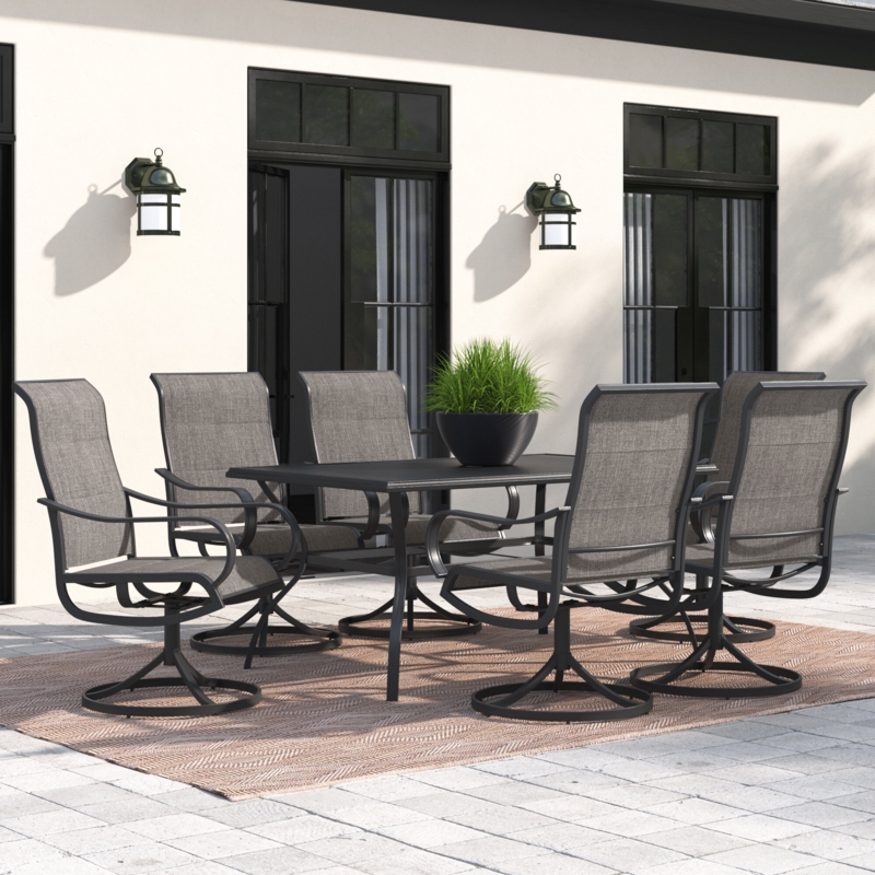 Alyah 6 - Person Rectangular Outdoor Dining Set