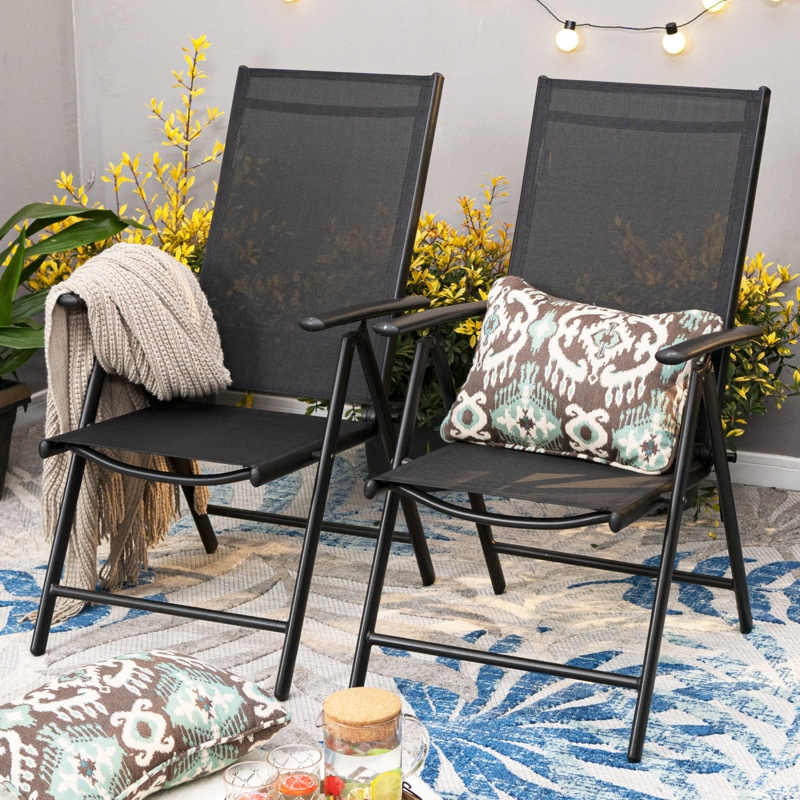Alyah Metal Outdoor Dining Reclining Armchair