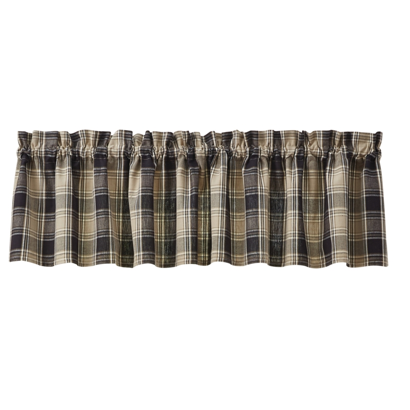 Alysin Plaid Cotton Tailored 72'' W Window Valance in