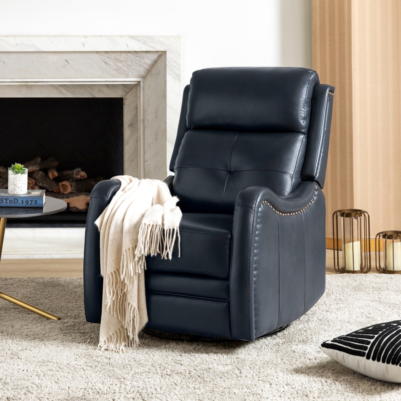 Amaty Genuine Leather Swivel Rocker Recliner