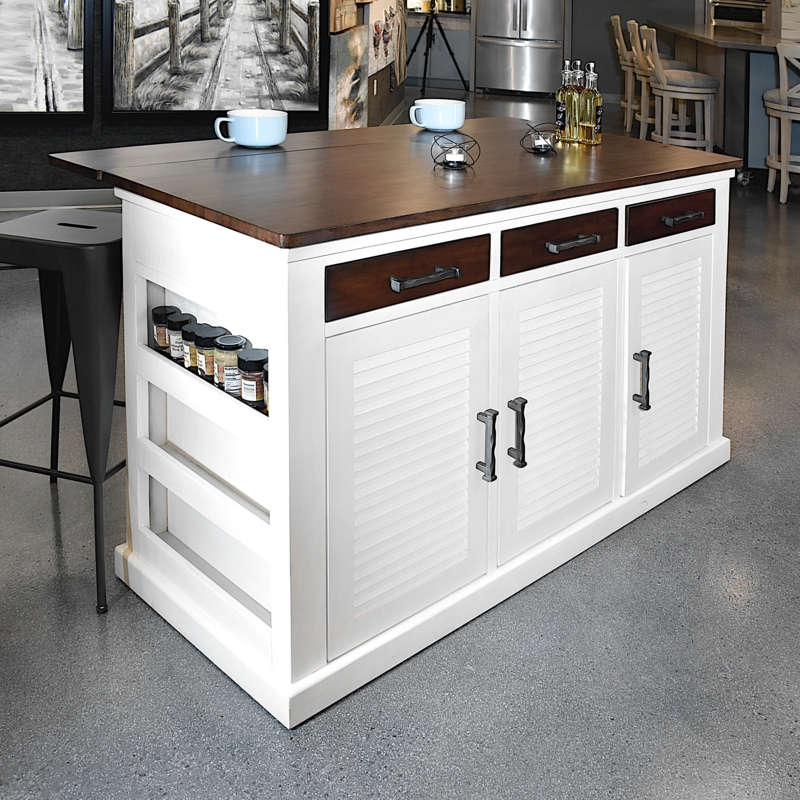 Amber-Lee Solid Wood Kitchen Island