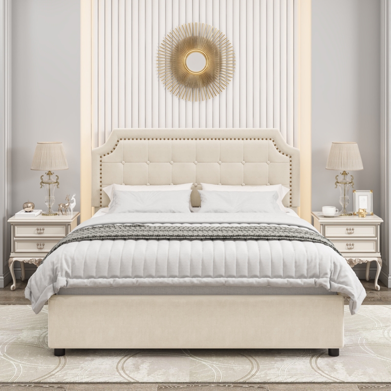 Ambir Upholstered Platform Storage Bed