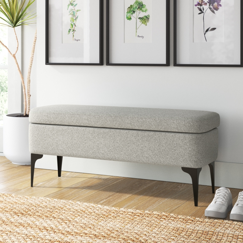 Ameelya Polyester Upholstered Storage Bench