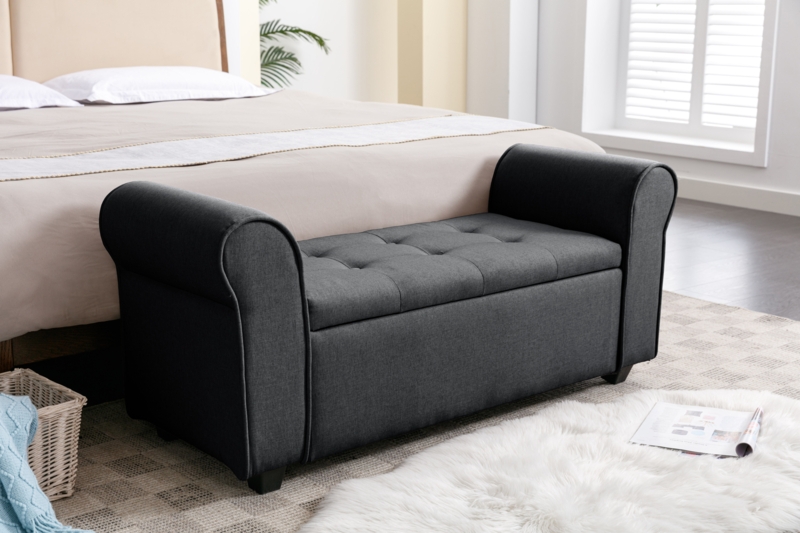 Ammarie Fabric Upholstered Storage Bench
