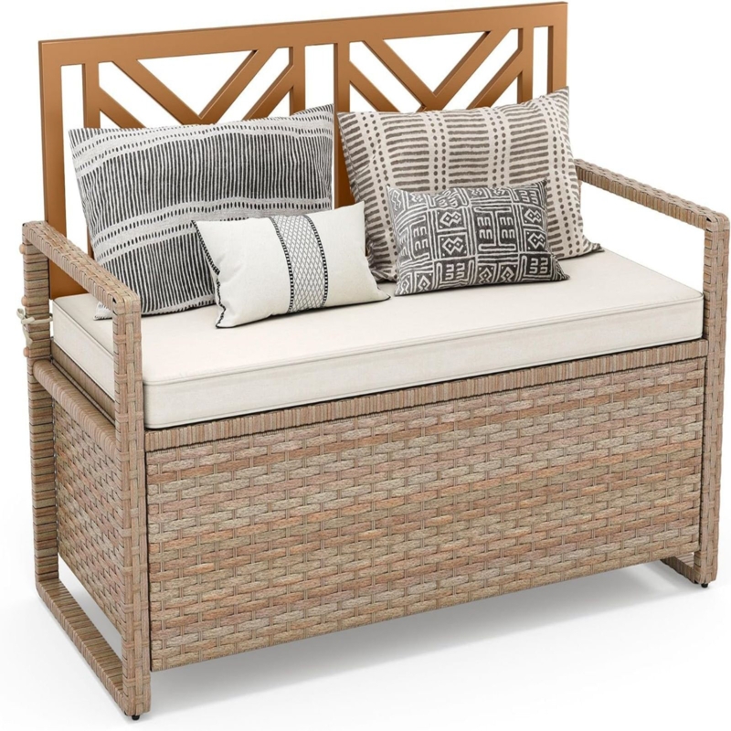 Anadea 70 Gallons Rattan Storage Bench