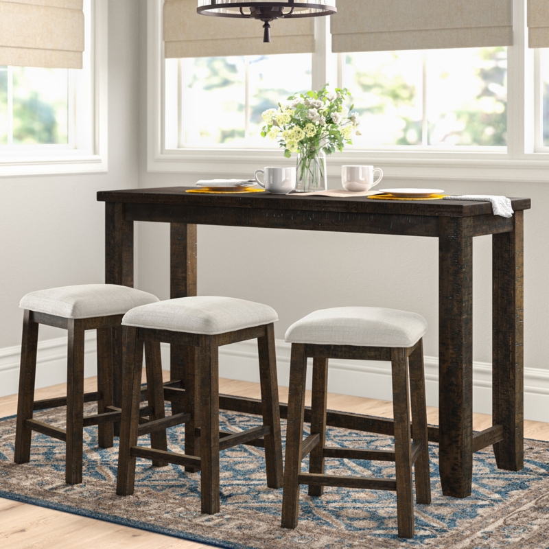 Anaelisa 4 - Piece Solid Wood Dining Set
