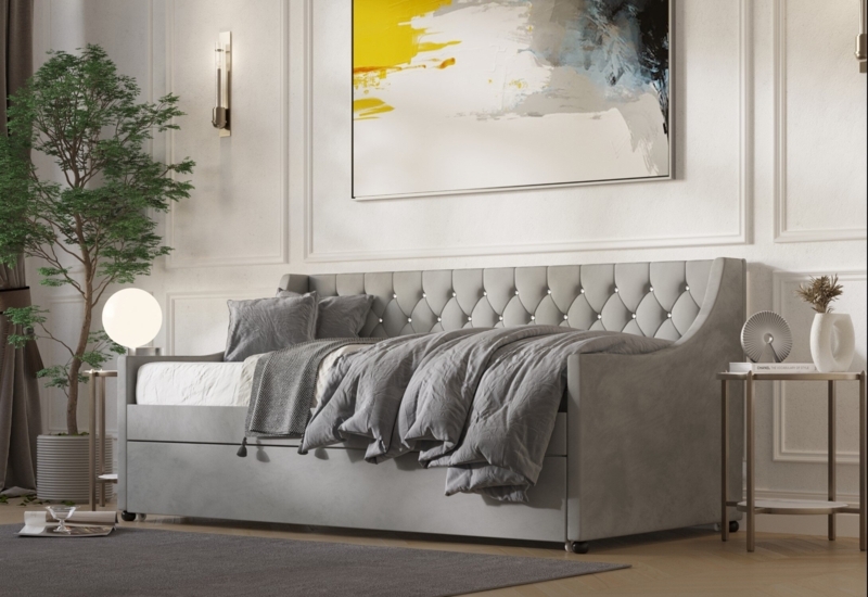 Analily Upholstered Daybed with Trundle