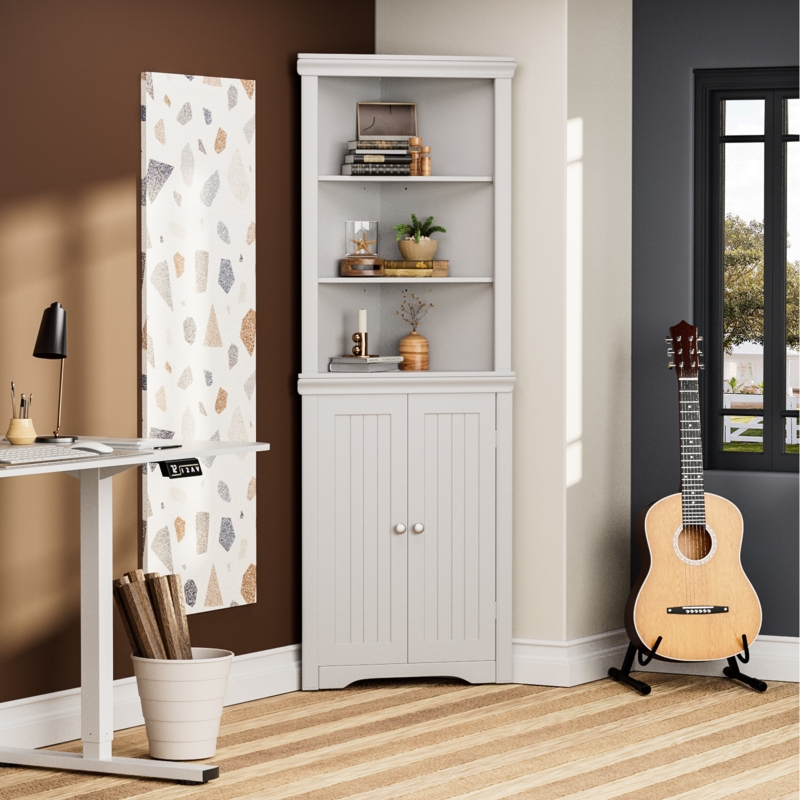 Anest 62.2" H x 24.4" W Corner Bookcase