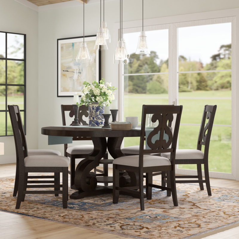 Anosha 7 - Piece Pedestal Dining Set
