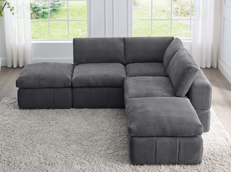 Antino 5 - Piece Corduroy Sectional