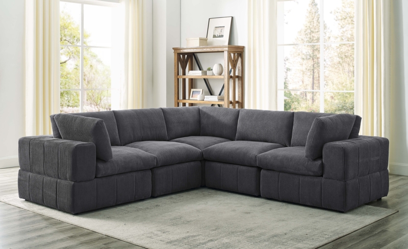 Antino 5 - Piece Corduroy Sectional
