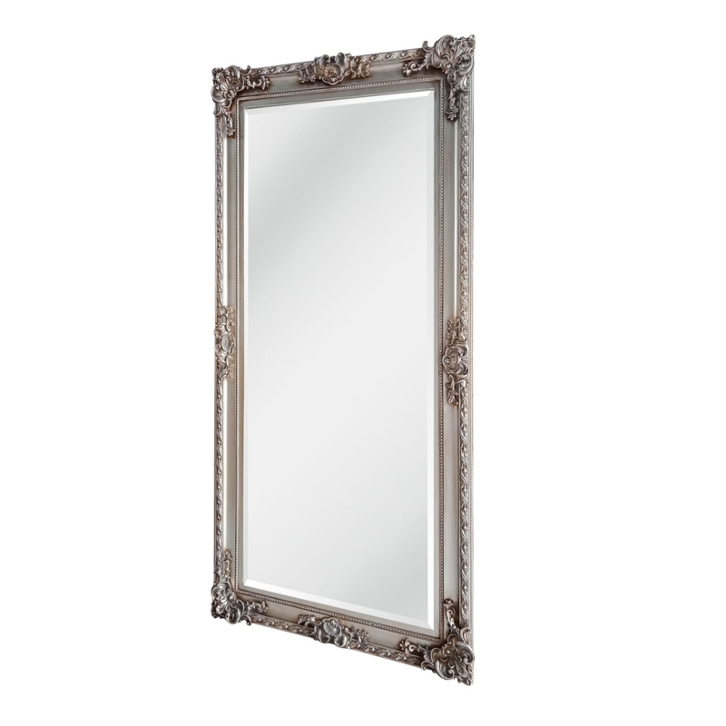 Antique Ornate Decorative Wooden Floor Mirror