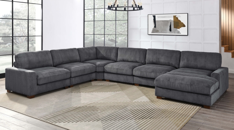 Aristedes 6 - Piece Corduroy Sectional