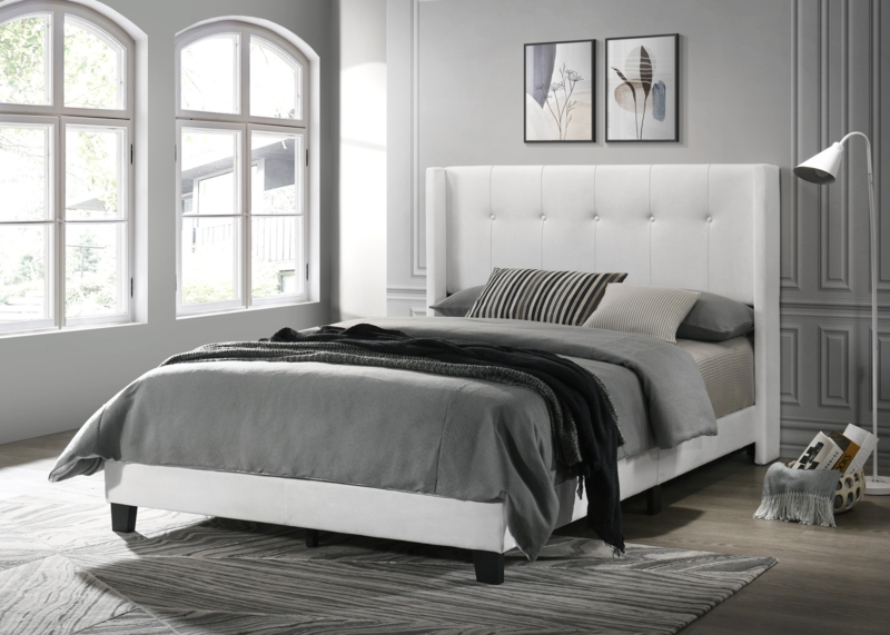 Arki Upholstered Wingback Bed