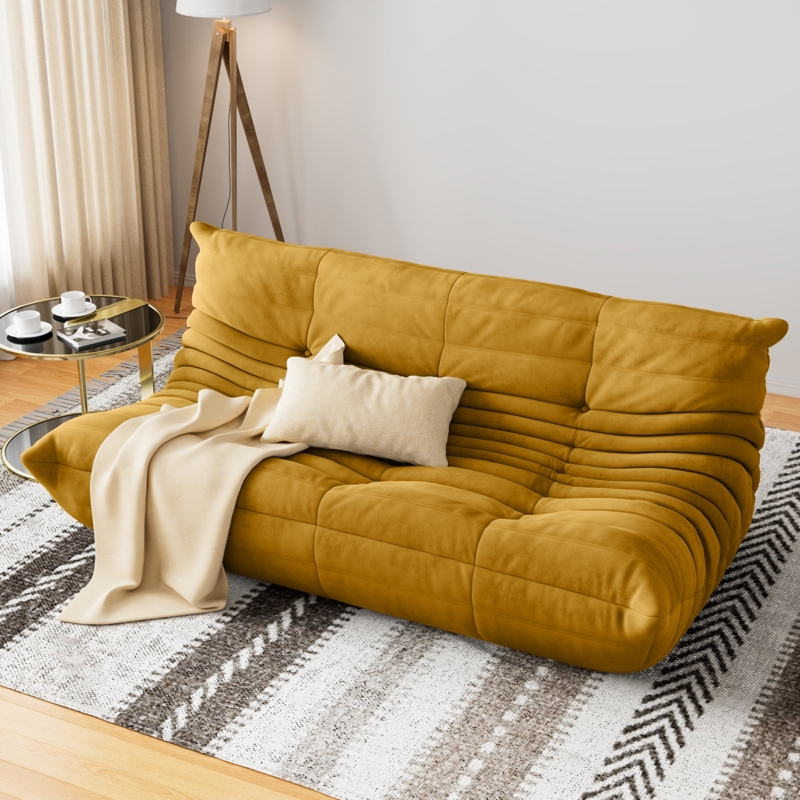 Armless 3-Seat Togo Three Seater Large Bean Bag Sofa