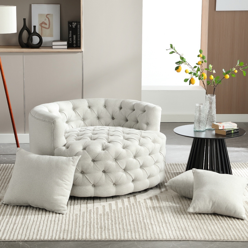 Arnalda Upholstered Swivel Accent Chair