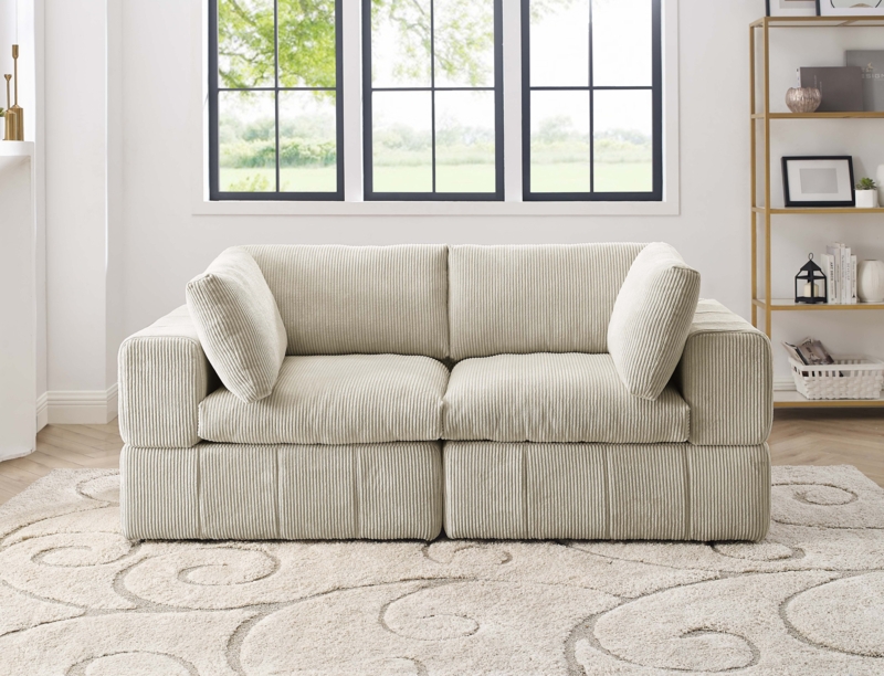 Aronas 79'' Corduroy Loveseat