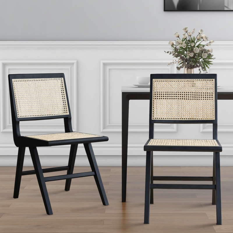 Arondell Solid Wood Cane Side Chair (Set of 2)