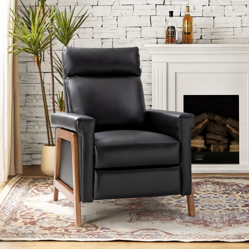 Aryaman 28.75" Wide Genuine Leather Power Club Recliner with USB Ports