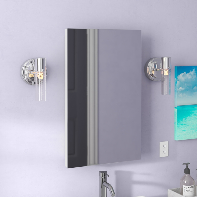 Asension 16" x 26" Recessed Frameless Medicine Cabinet with 3 Adjustable Shelves