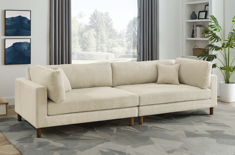 Assel 116'' Corduroy Sofa