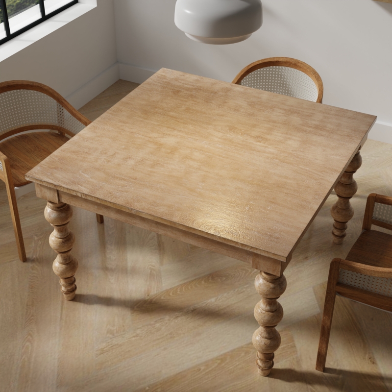 Atifa 48'' Solid Wood Square Dining Table