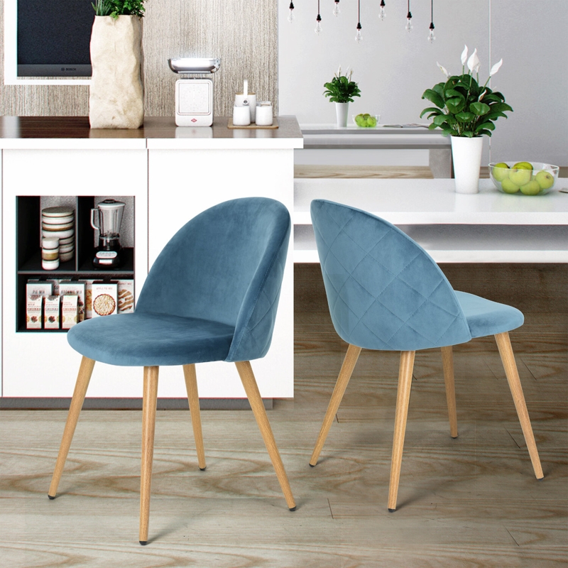 Autaugaville Upholstered Modern Dining Chairs with Metal Legs for Kitchen Living Room (Set of 2)