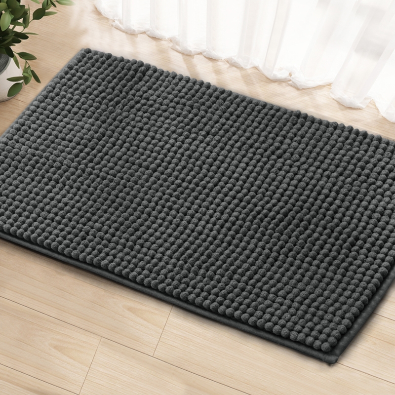 Azriah Luxury Chenille Super Soft Absorbent Microfiber Rectongle Non-Slip Bath Rug