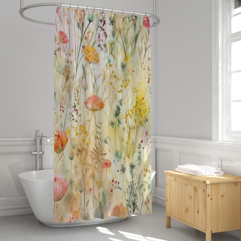 Bachchan Floral Shower Curtain