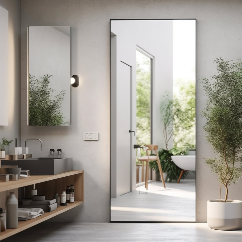 Barnaba Metal Framed Full Length Mirror