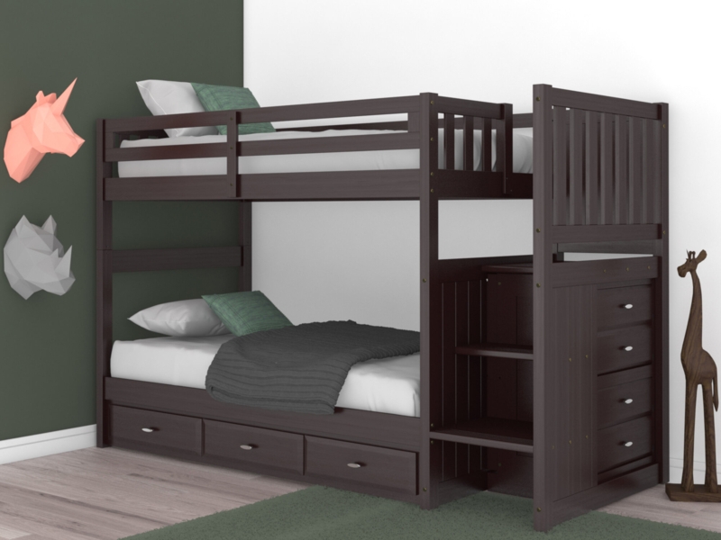 Beckford Kids Bunk Bed with Drawers