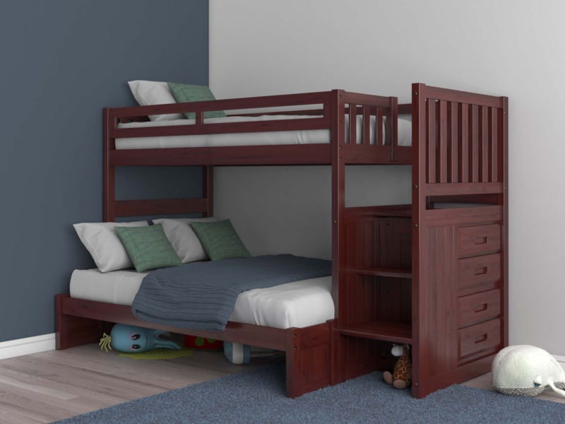 Beckford Kids Twin Over Full Bunk Bed with Drawers