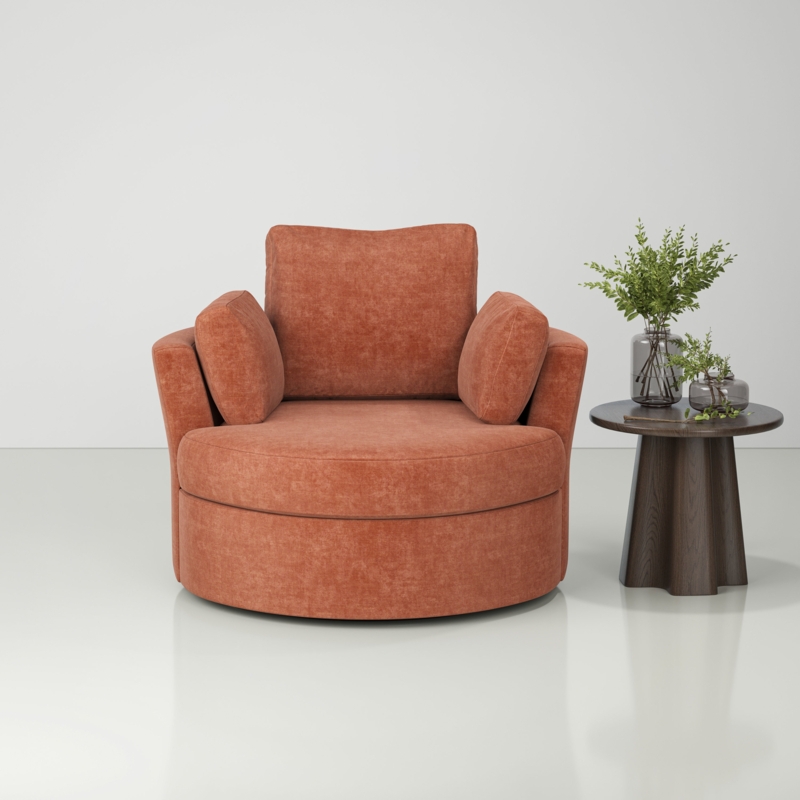 Berey Slipcovered Swivel Barrel Chair