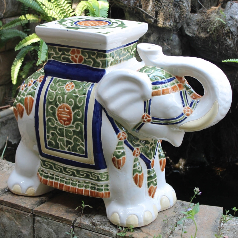 Beverie Ceramic Accent Stool