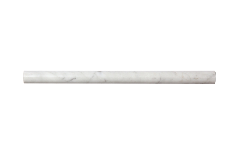 Bianco Carrara 0.75'' L x 12'' W Marble Round Tile Trim
